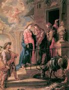 UNTERBERGER, Michelangelo Visitation - Oil on canvas Spain oil painting artist
